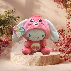 Care Bears/Hello Kitty Pink and White Stuffed Animal Plush